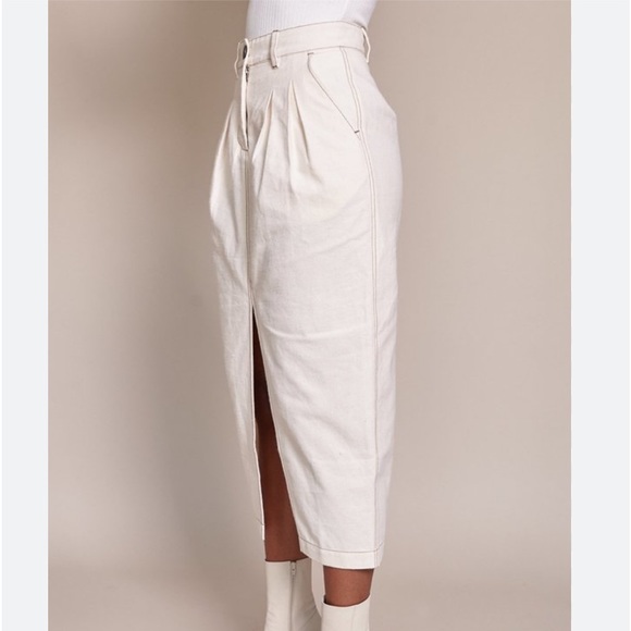 NWT MARA HOFFMAN Florence Skirt in Natural size 4. Purchased at runway TJMaxx - Picture 4 of 7